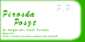 piroska poszt business card